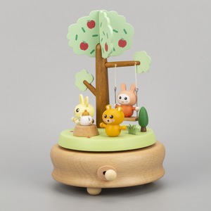 Carillon in Legno a Forma di Giostra con Animali, Giocattolo Musicale a Carica Manuale, Scatola Regalo con <span class=keywords><strong>Musica</strong></span>, Design Adorabile <span class=keywords><strong>per</strong></span> Bambini e Decorazione Casa - Product Image 2
