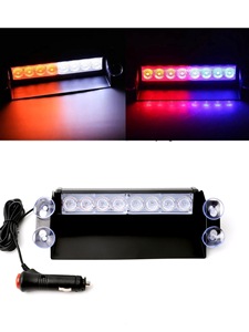 Barra de Luces Estroboscópicas de Emergencia de 8 LED |   <span class=keywords><strong>Baliza</strong></span> de Advertencia con Montaje por Succión de 12V-24V para Camión de Bomberos y Ambulancia - Product Image 1