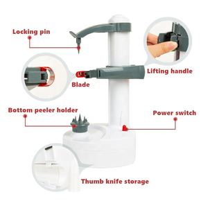Gloway - Herramienta de Cocina Popular, Adaptador Giratorio, Pelador de Frutas y Verduras, Pelador de Patatas Eléctrico para el Hogar y Uso Comercial - Product Image 2