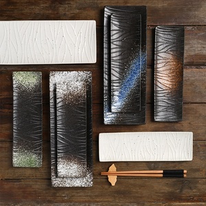 Soportes de <span class=keywords><strong>Sushi</strong></span> de cerámica ecológicos japoneses vintage de diferentes tamaños para uso en restaurante plato largo para tienda <span class=keywords><strong>Izakaya</strong></span> - Product Image 2