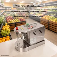 Éplucheur commercial entièrement automatique pour fruits, machine à éplucher les oranges, les mandarines, les poires - Modèle de bureau électrique 110V/220V pour les stands