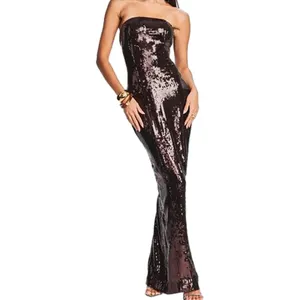 Luxury Party Dresses Featured Design Backless Sexy High Waist Touchdown Black Evening Gowns