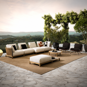 Juego de Sofás de Exterior con Estructura de Madera de Teca de Lujo para Patio, Jardín, Hotel, Terraza, Sala de Estar, Ocio, <span class=keywords><strong>Muebles</strong></span> de Exterior - Product Image 1