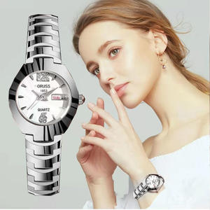 Reloj de Cuarzo <span class=keywords><strong>Oruss</strong></span> a la Moda para Dama, Correa de Acero Inoxidable en Oro Rosa, Resistente al Agua para Negocios y Ocio, con Cristal - Product Image 4