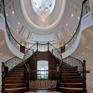 Sang trọng bên ngoài rèn sắt lan can ưa thích ban công lan can thiết kế sắt cầu thang lan can thép lan can & tay vịn - Product Image 6