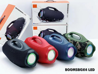 Enceinte Bluetooth sans fil LED Super Boombox 4, portable, avec éclairage RGB, étanche, avec poignée, pour la maison, cadeau