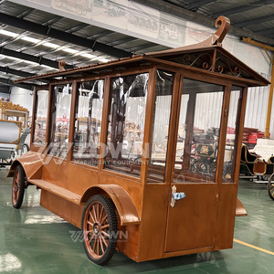 Chariot alimentaire décoratif rétro antique, adapté aux parcs et aux attractions touristiques, kiosque mobile - Product Image 3