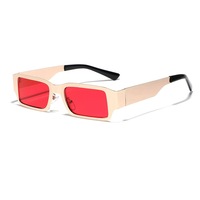 Lunettes de soleil rectangulaires tendance 2025 – Montures vintage haut de gamme de marque pour femme