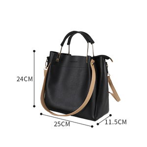 Chất Lượng Cao Tùy Chỉnh Cổ Điển Màu Đen PVC Da Phụ Nữ Túi Xách Của Phụ Nữ Vai Túi - Product Image 6