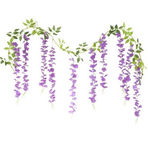 Fleurs artificielles de glycine en soie Pioneer pour la décoration de mariage, de la maison et la couverture des tuyaux de plafond - Product Image 2
