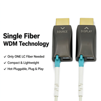 Émetteurs-récepteurs à fibre optique 4K 60Hz 18 Gbit/s 300 m simple LC WDM pour affichage LED et home cinéma