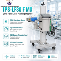Machine de marquage laser à fibre IPS-LF30 30W, marqueur numérique de date avec code, vitesse de 1064nm et 12000mm/s pour métal/feuille/emballages de sacs