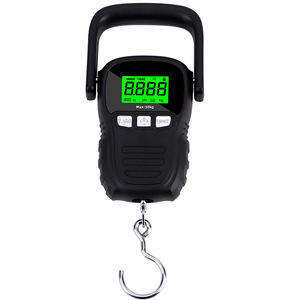 Báscula colgante electrónica portátil de 50 kg con cinta métrica incorporada, pantalla LCD, báscula de viaje, báscula de mano - Product Image 2