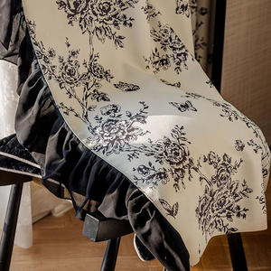 <span class=keywords><strong>Tende</strong></span> oscuranti intrecciate floreali Jacquard con fiori in stile francese, moderno e minimalista retrò con stampa crema <span class=keywords><strong>per</strong></span> la casa - Product Image 2