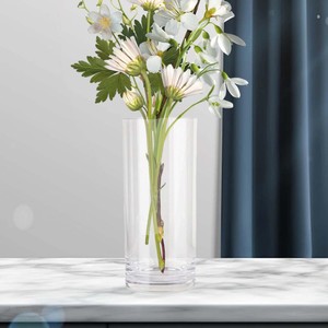 Jarrón de Plástico Acrílico Transparente Negro de 10 y 12 Pulgadas, Recipiente <span class=keywords><strong>para</strong></span> Flores de Varios Tamaños <span class=keywords><strong>para</strong></span> Decoración de Mesa de Boda - Product Image 5