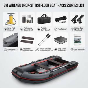Gommone da Pesca Gonfiabile in PVC con Tendalino Parasole e Pavimento in Alluminio Antiabrasione per Dinghy - Ingrosso OEM - Product Image 2