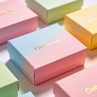 Elegante Scatola in Cartone Personalizzata con Logo Stampato in Lamina, Guscio Rigido Quadrato