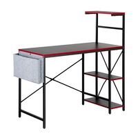 Escritorio de Juegos Rectangular al por Mayor, Mesa para PC Resistente, Escritorio Grande para Juegos con Estantes de Almacenamiento y Bolsa