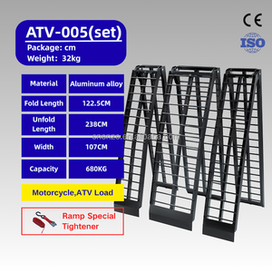 Rampe pliante en aluminium robuste pour <span class=keywords><strong>moto</strong></span>, 3 sections, large, pour UTV et voiturette de golf, capacité de charge 680 kg - Product Image 2
