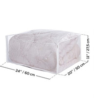 Sac d'emballage en plastique PVC non tissé transparent avec fermeture éclair pour couette, couverture et drap de lit