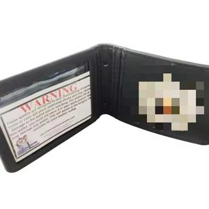 身份徽章钱包皮革执法部门消防队长皮革双折徽章钱包 - Product Image 1