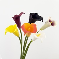 Bunga Calla Lily Putih Buatan PU Berkualitas Tinggi dengan Sentuhan Realistis untuk Dekorasi Meja Pusat, Pernikahan, Natal, dan Rumah