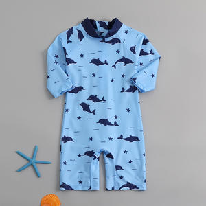 Nouveau style de maillot de bain une pièce à manches longues pour enfants, protection solaire, séchage rapide, en polyester, pour garçons et filles, pour le <span class=keywords><strong>surf</strong></span> des tout-petits - Product Image 3