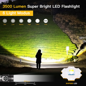 Chất lượng cao 3500lm dài thời gian chạy 90cri EDC <span class=keywords><strong>Torch</strong></span> không thấm nước mạnh mẽ 18650 <span class=keywords><strong>Led</strong></span> đèn pin với chức năng ngân hàng điện - Product Image 6