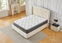 Neues Diamant-Tufted Wingback Samtbett, Cremefarbenes Polsterbett mit Ausziehbaren Rollenden Aufbewahrungsschubladen