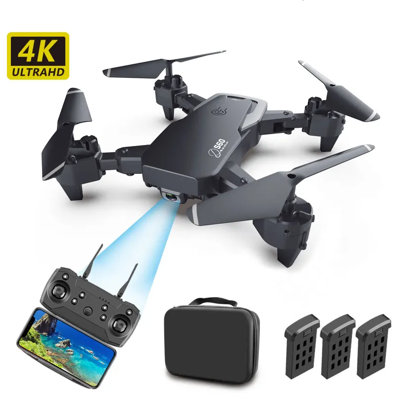 Folding RC 1080P HD Camera Fpv Drone Aircraft Toy Wireless WiFi Remote Control Quadcopter Helicopter Mini Drone With 4K Camera