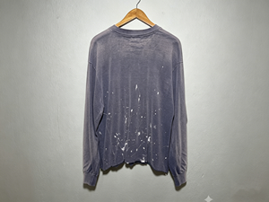 Custom Streetwear Round Neck Embroidery Print Crop <b>Top</b> cotton Knit <b>Thermal</b> Distressed Acid Wash T-shirt Long Sleeve t Shirt <b>Men</b> - Product Image 3