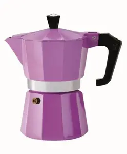 Pezzetti Italexpress alüminyum Moka Pot soba üst 3/6/kupası mor kahve makinesi İtalyan Espresso için gazlı ocak