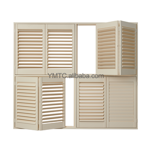 Bán Hot rắn Basswood plantation màn trập phổ biến sơn màu đen/trắng cửa chớp bằng gỗ Tier trên Tier cửa chớp - Product Image 5