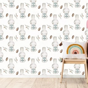 Holiday Cartoon Bunny <strong>Wall</strong> Murals for Babies Bedroom <strong>Wall</strong> Decoration Modern Waterproof <strong>Canvas</strong> with Easy Installation - Product Image 1