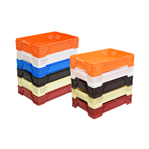 عربة خبز قابلة للتكديس والتداخل مع صناديق بلاستيكية شبكية للخبز والبسكويت، مقاس 605*405*115 ملم، مع إمكانية تخصيص الشعار - Product Image 6