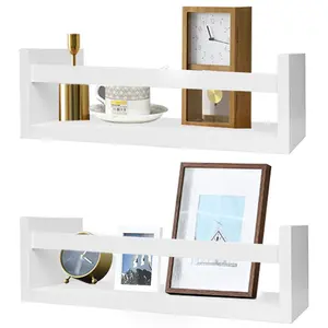 定制现代家居白色木墙框架家庭客厅卧室装饰木质展示架