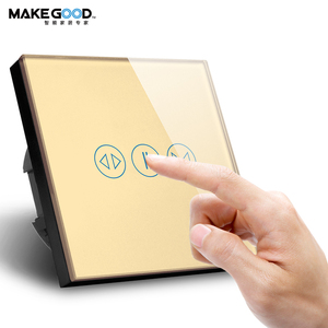 MakeGood Smart Home System Touch Wall Electric Tuya Smart Life Interruptor de cortina inteligente Wifi <span class=keywords><strong>Alexa</strong></span> y Google Home Control - Product Image 4