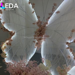 งานศิลปะผีเสื้อทำมือ LEDA สำหรับตกแต่งฉากหลังงานแต่งงาน งานแสดงสินค้าในห้างสรรพสินค้า และตกแต่งฉากถ่ายรูปงานปาร์ตี้ - Product Image 2