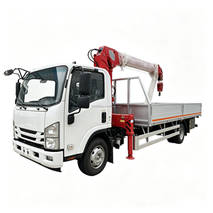 Grue télescopique montée sur camion avec benne de chargement en aluminium léger à côtés rabattables - Product Image 1