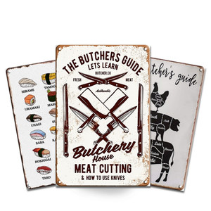 Carteles de chapa de Metal Retro para el hogar y la comida de 20x30cm para decoración de pared de restaurante de <span class=keywords><strong>Sushi</strong></span> y menú funcional para colgar - Product Image 1