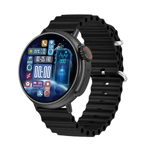 Lederen Grote Ultra Serie 8 Nfc Betaling Rond Gezicht 2022 Flip Touch Screen Smart Watch Voor Mannen Schuifregelaar Gratis Verzending