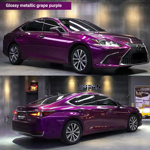 PVC Super brillant métal raisin violet vinyle Film d'emballage couleur changeante Film décoratif voiture vinyle Wrap - Product Image 2