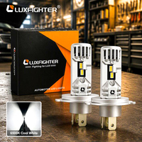 Nouveau projecteur de voiture LUXFIGHTER série Q36, ampoule de phare LED 60W 12V H4 6000LM super lumineuse, blanc froid 6500K, aluminium