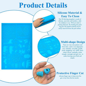 Lớn Silicone thiết kế bằng văn bản mẫu giấy cho 3D vẽ in ấn bút thảm & Pads - Product Image 4