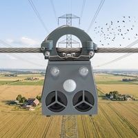 Répulsif à ultrasons intelligent pour oiseaux, alimenté par énergie solaire, étanche, écologique, technologie sonore et lumineuse, matériau ABS, durée de vie 3-5 ans