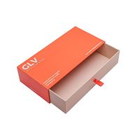 Boîte cadeau en papier orange Shengcan, logo personnalisé créatif, pour lunettes de vue, lunettes de soleil, avec tiroir coulissant