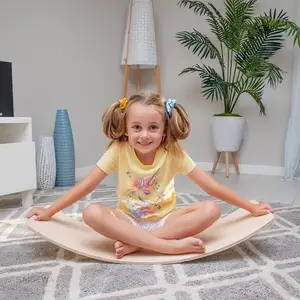Mainan Kokoh Papan Goyang Seimbang Anak-anak Cocok untuk Yoga Anak-anak Merangsang Sistem Vestikular