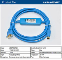 Cable de Control con Aislamiento de PVC y Conductor de Cobre AMSAMOTION TSXPCX1031, Puerto RS232, Cable Serial, PLC Industrial Premium Schneider Twido