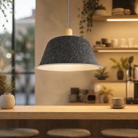 Suspension LED contemporaine en feutre PET de style hôtelier, blanc chaud 3500K, CRI 90 élevé, garantie 5 ans, pour usage domestique et bureautique