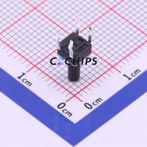 UK-B0201-G9-250 Tactile Switch Through hole-4P,4.5x4.5mm Switch Single Pole Single Throw Round Button 2.5N Through Hole - Product Image 2